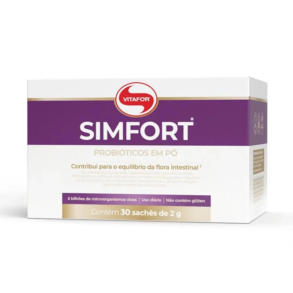 Simfort Mix de Probióticos Vitafor 30 Sachês de 2g Mednutri Store Distribuidora de produtos alimentação formulas infantis Belem PA 01